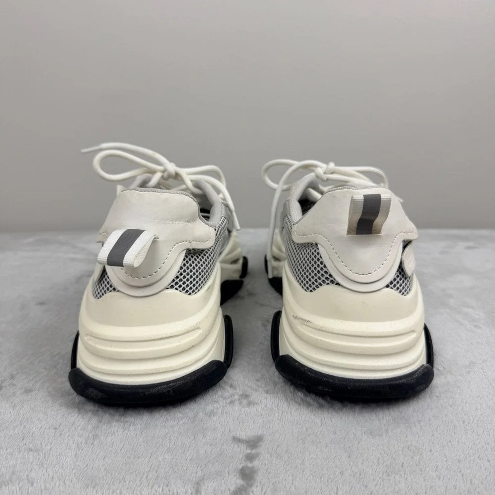 Steve Madden Possession Sneakers Men's 11 Cream Silver Chunky Dad Shoes POSS03S1